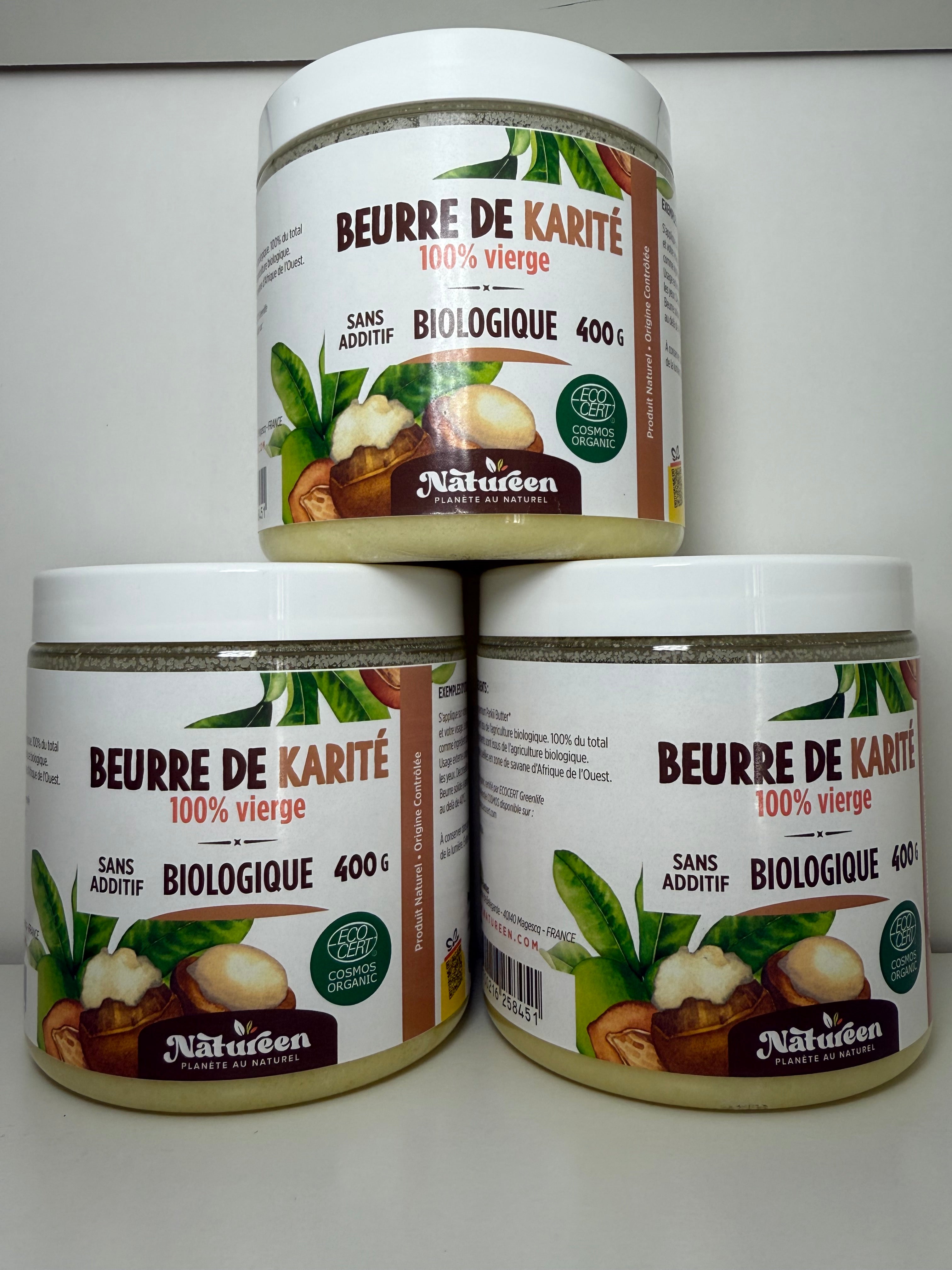 Beurre de karité 100% vierge biologique 400g