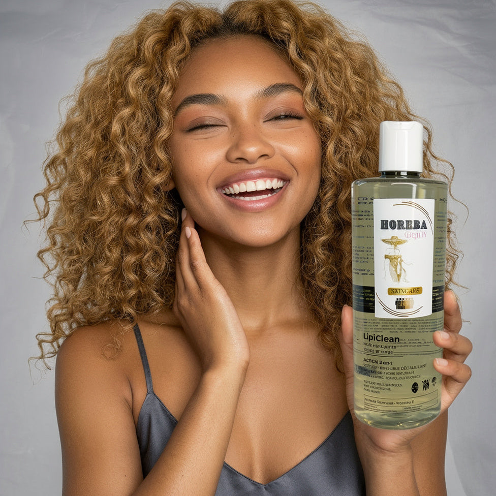 Horeba - lipiclean 400 ml- Huile nettoyante et démaquillante visage et corps - nutrition intense et souplesse.